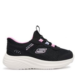 Sneakersy Skechers. Czarne trampki i tenisówki chłopięce Skechers, bez wzorów, bez zapięcia. Za 159.99 zł.