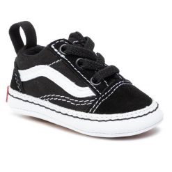 Tenisówki Vans. Czarne półbuty chłopięce Vans, bez wzorów, bez zapięcia. Za 99.99 zł.
