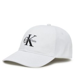 Czapka z daszkiem Calvin Klein Jeans. Białe czapki i kapelusze męskie Calvin Klein Jeans, bez wzorów, z jeansu. Za 109.99 zł.