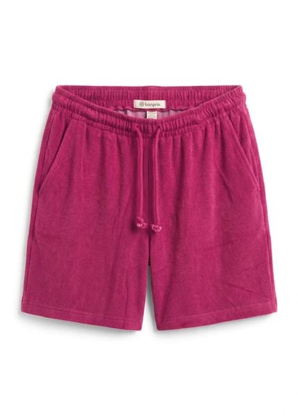 Szorty z frotté. Niebieskie szorty damskie bonprix, bez wzorów. Za 64.99 zł.