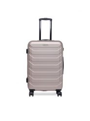 GINO ROSSI Walizka średnia CEO-GIN-M-002-05-GOLD Złoty. Żółte torebki do ręki damskie Gino Rossi, bez wzorów, z materiału, średnie. Za 279.99 zł.