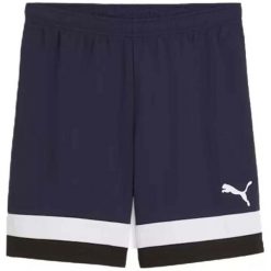 Szorty Puma IndividualRise Team Rise. Czarne krótkie spodenki sportowe męskie Puma, l, bez wzorów, z materiału, do piłki nożnej. Za 131.00 zł.