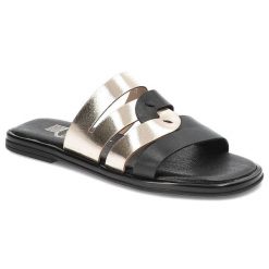 Czarne Klapki Lemar Wygodne Buty Na Lato. Czarne klapki damskie Lemar, bez wzorów, ze skóry, bez obcasa. Za 169.00 zł.