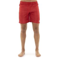 Odzież sportowa z zamek błyskawiczny na co dzień. Czerwona buty sportowe męskie LEONE 1947 APPAREL, z dresówki, bez zapięcia, na fitness i siłownię. Za 84.16 zł.