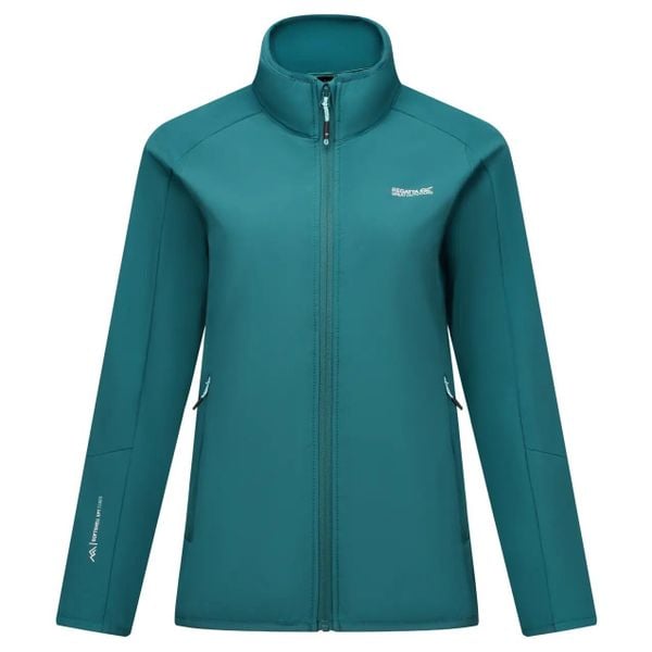Damska kurtka Moutdale Softshell. Białe kurtki damskie Regatta, l, bez wzorów, z materiału, z kapturem. Za 249.99 zł.