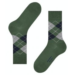 Skarpetki Burlington Manchester. Zielone skarpety męskie Burlington, bez wzorów. Za 151.00 zł.
