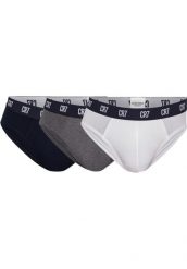 SLIPY MĘSKIE CR7 KOMPLET BIELIZNA CRISTIANO RONALDO ZESTAW 3-PAK XXL. Czarna slipki męskie CR7 Cristiano Ronaldo, m, bez wzorów, z bawełny. Za 114.18 zł.
