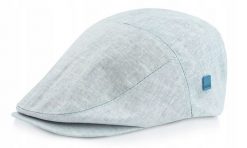 Lniany Męski Kaszkiet - Lekki i Przewiewny - Pako Jeans - Pudrowy Niebieski. Niebieskie czapki i kapelusze męskie Pako Jeans, bez wzorów, z jeansu. Za 59.00 zł.