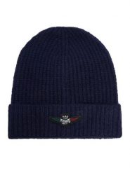 Aeronautica Militare Czapka 262CU0034UL00451 Granatowy. Niebieskie rękawiczki męskie Aeronautica Militare, na zimę, bez wzorów. Za 179.99 zł.