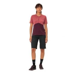 Kostium kąpielowy damski VAUDE Altissimo II. Czerwone koszulki sportowe damskie Vaude, bez wzorów, bez kołnierzyka, bez ramiączek, rowerowe. Za 290.85 zł.