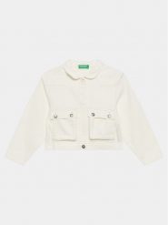 United Colors Of Benetton Kurtka jeansowa 22C2CN04D Écru Regular Fit. Kurtki i płaszcze dla dziewczynek United Colors Of Benetton, bez wzorów, z bawełny, bez kaptura. Za 139.99 zł.