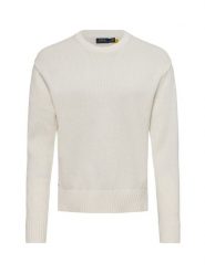 Polo Ralph Lauren Sweter z dzianiny Kobiety Bawełna biały, XL. Białe swetry damskie Polo Ralph Lauren, xl, bez wzorów, z bawełny, eleganckie, bez kołnierzyka, bez ramiączek, bez kaptura. Za 549.95 zł.