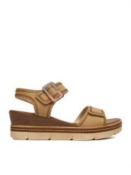 Remonte Sandały CEO-D2L58-61 Brązowy. Brązowe sandały damskie Remonte, bez wzorów, ze skóry, bez obcasa, na koturnie, bez zapięcia. Za 389.99 zł.