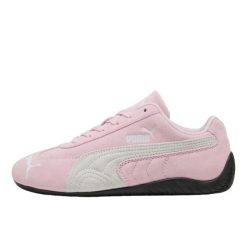Buty do chodzenia dla dorosłych Puma Speedcat OG Pink White. Białe obuwie sportowe damskie Puma, bez wzorów, ze skóry, trekkingowe. Za 816.49 zł.