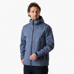 Kurtka przeciwdeszczowa turystyka męska Swedemount Tjörn Rain Jacket wodoodporny. Szare kurtki męskie SWEDEMOUNT, m, bez wzorów, bez kaptura. Za 329.99 zł.