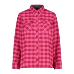 Damska koszula z długim rękawem z poliestru CMP. Czerwone koszule damskie CMP, bez wzorów, bez kołnierzyka, bez ramiączek. W wyprzedaży za 286.55 zł.