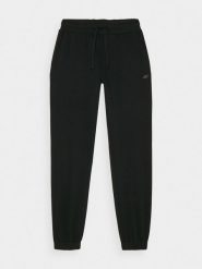 4F Spodnie dresowe joggery damskie - czarne M. Czarne spodnie dresowe damskie 4f, l, bez wzorów, z bawełny. Za 129.99 zł.
