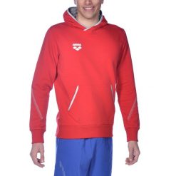 Bluza męska Arena Team Line Hoodie z kapturem. Czerwone bluzy męskie Arena, m, bez wzorów, z kapturem. Za 139.23 zł.