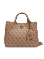 Guess Torebka Meridan II HWSG69 74060 Beżowy. Brązowe torebki do ręki damskie Guess, z aplikacjami, ze skóry, bez dodatków. Za 674.99 zł.