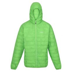 Męska Kurtka Pikowana Z Kapturem + Worek Hillpack. Zielone kurtki sportowe męskie Regatta, m, bez wzorów, trekkingowe. Za 108.99 zł.