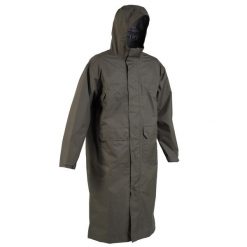 Płaszcz długi Solognac 500 wodoodporny. Brązowe kurtki męskie SOLOGNAC, xl, bez wzorów, z materiału, sportowe, bez kaptura. Za 199.99 zł.