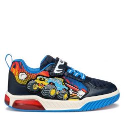 Sneakersy Geox. Niebieskie trampki i tenisówki chłopięce Geox, bez wzorów, bez zapięcia. Za 179.99 zł.