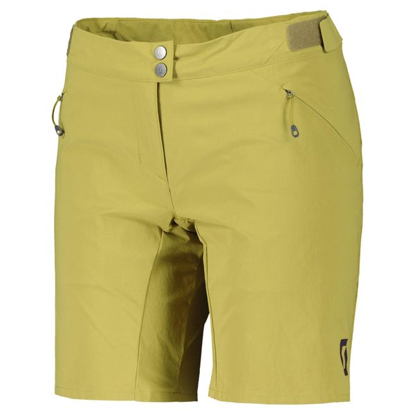 Spodenki rowerowe damskie SCOTT Endurance mud green. Zielone obuwie sportowe damskie Devold, l, bez wzorów, z elastanu, sportowe, rowerowe. Za 279.99 zł.