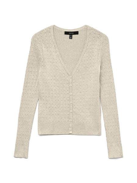 Vero Moda Kardigan Silje 10340553 Beżowy Regular Fit. Brązowe kardigany damskie Vero Moda, s, bez wzorów, z wiskozy, bez kołnierzyka, bez ramiączek, bez kaptura. Za 108.99 zł.
