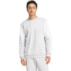 Bluza męska adidas Squadra 25 Sweat Crew. Białe bluzy męskie Adidas, m, bez wzorów, z bawełny, bez kaptura. Za 154.00 zł.