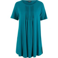 T-shirt o linii litery A, krótki rękaw bonprix morski turkusowy. Bluzki damskie bonprix. Za 44.99 zł.