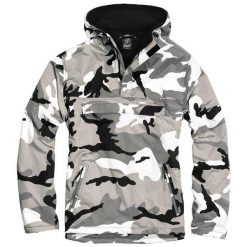 Kurtka kangurka męska Brandit Zimowa Windbreaker Urban (Metro). Białe kurtki męskie Brandit, na zimę, m, bez wzorów, z polaru, klasyczne, bez kaptura. Za 235.30 zł.