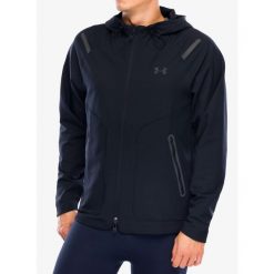 Kurtka wiatrówka męska Under Armour Unstoppable Left Chest Jacket. Czarne kurtki męskie Under Armour, l, bez wzorów, z softshellu, sportowe, bez kaptura. Za 329.99 zł.