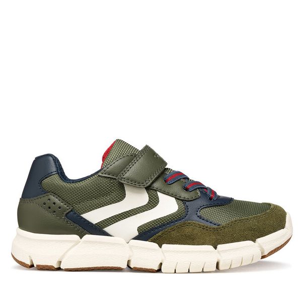 Sneakersy Geox. Zielone trampki i tenisówki chłopięce Geox, bez wzorów, bez zapięcia. Za 309.99 zł.