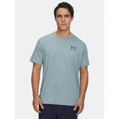 Koszulka na trening Męska Under Armour Szybkoschnąca Sportowa. Szare buty sportowe męskie Under Armour, m, bez wzorów, bez kołnierzyka, bez ramiączek, na fitness i siłownię. Za 99.00 zł.