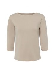 Franco Callegari koszulka z długim rękawem Kobiety Bawełna beżowy|szary, XXXL. Brązowe t-shirty damskie Franco Callegari, uniwersalny, bez wzorów, z bawełny, bez kołnierzyka. Za 89.95 zł.