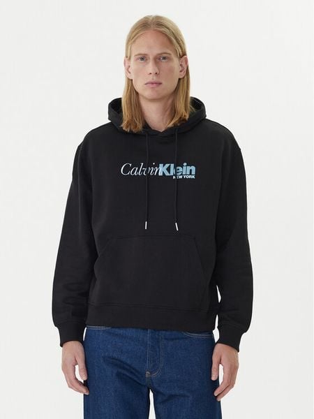 Calvin Klein Bluza LV04LD241G Czarny Regular Fit. Czarne bluzy męskie Calvin Klein, m, bez wzorów, z bawełny, bez kaptura. Za 389.99 zł.
