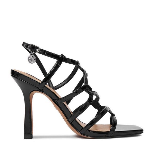 Sandały Nine West. Czarne sandały damskie Nine West, bez wzorów, bez obcasa, na szpilce, bez zapięcia. Za 166.99 zł.