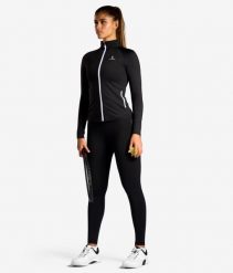 Koszulka/bluza z długim rękawem damska. Czarne bluzy damskie NORDICDOTS, l, bez wzorów, z bawełny, klasyczne, bez kołnierzyka. Za 365.00 zł.