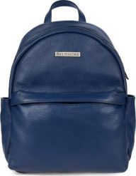 Beltimore Granatowy mały skórzany plecak damski elegancki plecaczek A5 Beltimore P15. Niebieskie plecaki damskie Beltimore, bez wzorów, eleganckie. Za 239.99 zł.