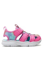 Skechers Sandały 303276L/HPMT Różowy. Czerwone sandały dziewczęce Skechers, ze skóry, bez zapięcia. Za 189.99 zł.