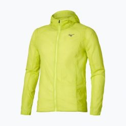 Kurtka do biegania męska Mizuno Tech Light Hooded. Żółte kurtki sportowe męskie Mizuno, m, bez wzorów, z materiału, do biegania. Za 453.80 zł.