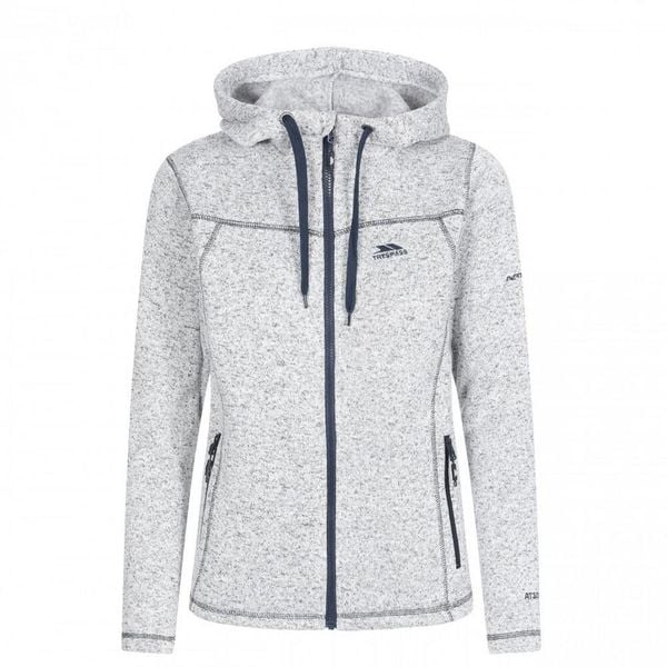 Bluza Polarowa Damska Odelia. Niebieskie bluzy damskie Trespass, l, bez wzorów, z dzianiny, z kapturem, na fitness i siłownię. Za 175.99 zł.