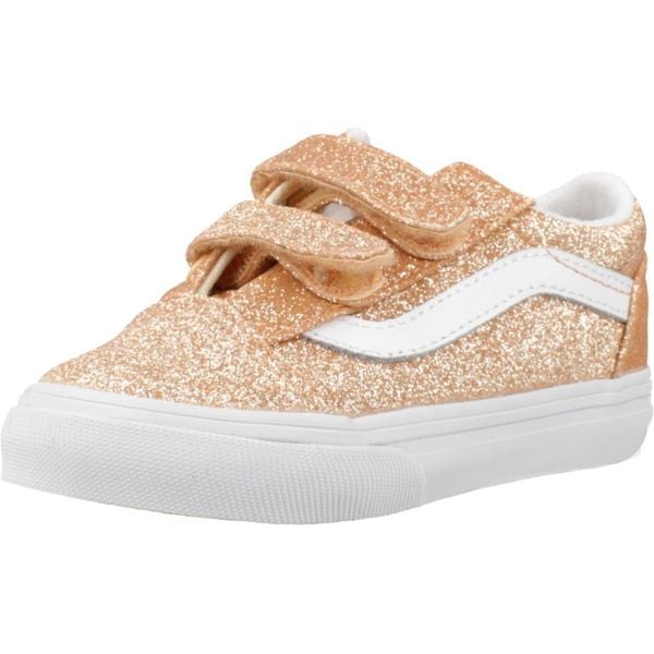 Buty VANS OLD SKOOL V GLITTER Pomarańczowy. Brązowe trekkingi damskie Vans, trekkingowe. Za 192.99 zł.