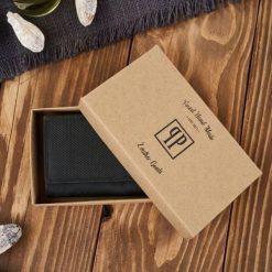 Paolo Peruzzi Portfel damski skórzany duży czarny pojemny oryginalny wzór vintage T-113-HBL. Czarne portfele damskie Paolo Peruzzi, bez wzorów. Za 122.24 zł.