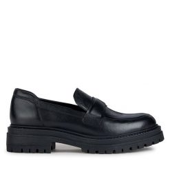 Loafersy Geox. Czarne mokasyny damskie Geox. Za 279.99 zł.
