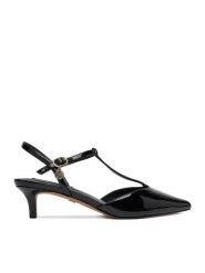 Nine West Czółenka CEO-CD25-123-1 Czarny. Czarne czółenka damskie Nine West, bez wzorów, z materiału, bez obcasa, bez zapięcia. Za 229.99 zł.