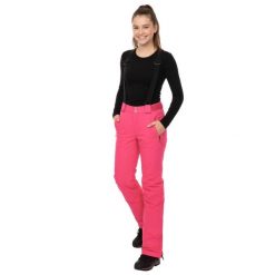 Spodnie narciarskie dla dzieci Dare2Be Molive z szelkami. Czerwone spodnie materiałowe dla dziewczynek Dare 2b, bez wzorów, z poliesteru. Za 249.70 zł.