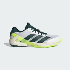 Buty Adizero Ubersonic 5 Tennis. Białe buty sportowe męskie Adidas, bez zapięcia, tenisowe. Za 649.00 zł.