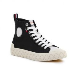 Buty do chodzenia unisex Palladium Palla Ace Mid Lth UL. Czarne obuwie sportowe damskie Palladium, bez wzorów, z materiału, trekkingowe. Za 581.00 zł.
