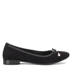 Baleriny Lasocki. Czarne baleriny damskie Lasocki, bez wzorów, bez obcasa. Za 169.99 zł.